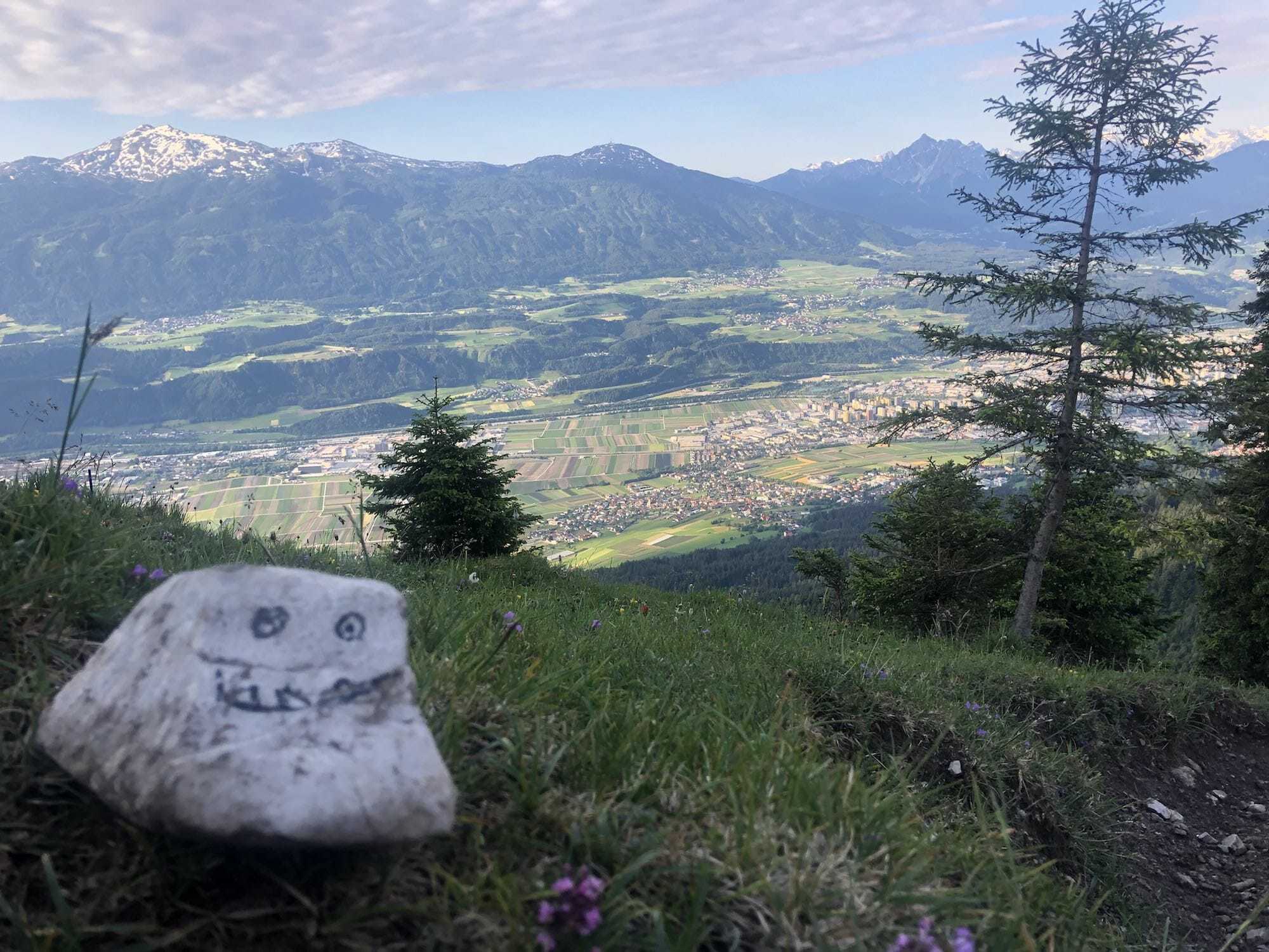 Zunterkopf über Hall und Innsbruck - Hotel Heiligkreuz